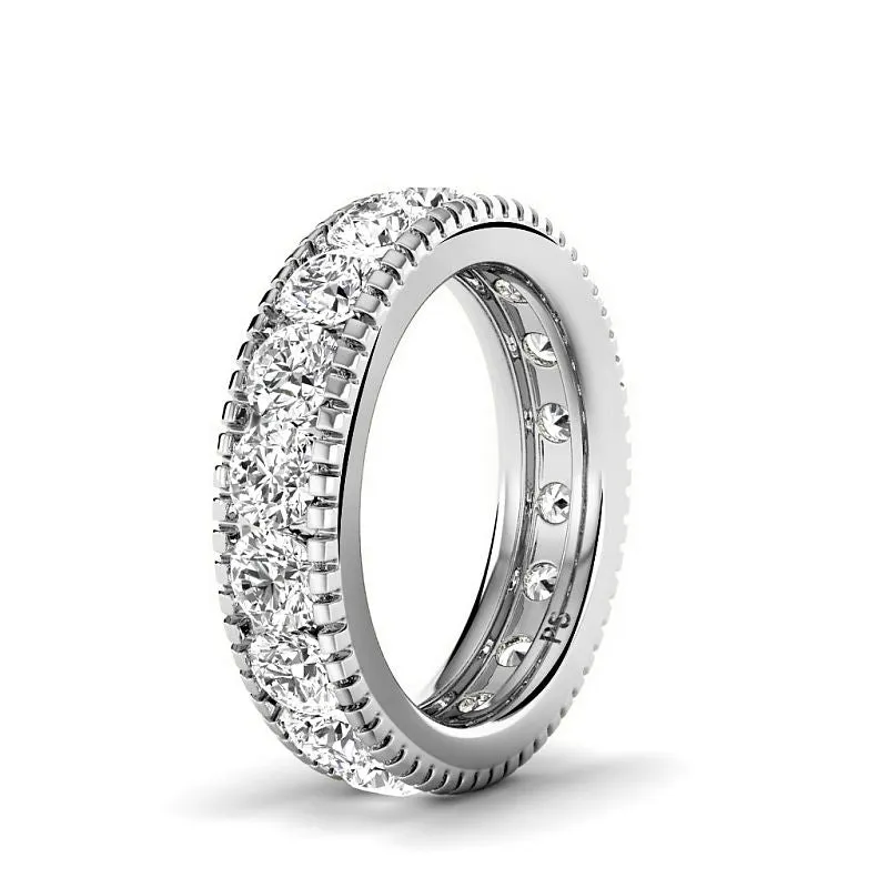 1.00 CT Round Cut Lab Grown Diamonds - Eternity Ring