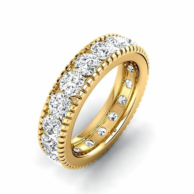 1.00 CT Round Cut Lab Grown Diamonds - Eternity Ring