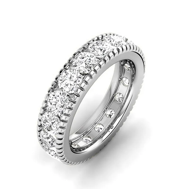 1.00 CT Round Cut Lab Grown Diamonds - Eternity Ring