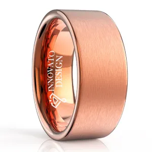 10mm Rose Gold Plated Tungsten Carbide Ring