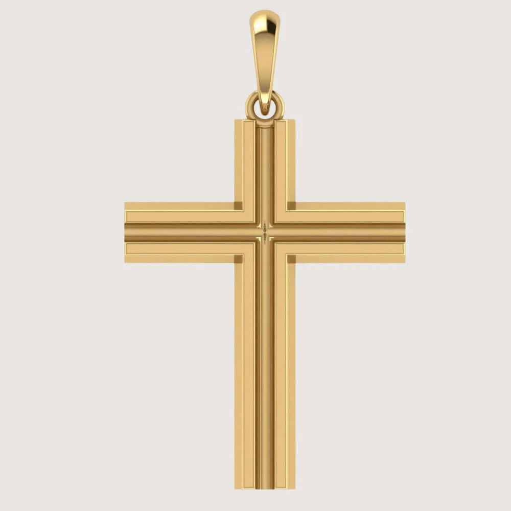 14k Gold Layered Cross Pendant