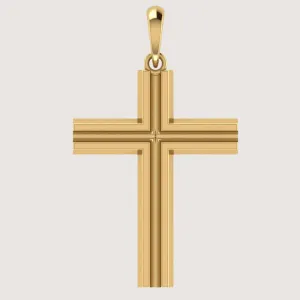 14k Gold Layered Cross Pendant