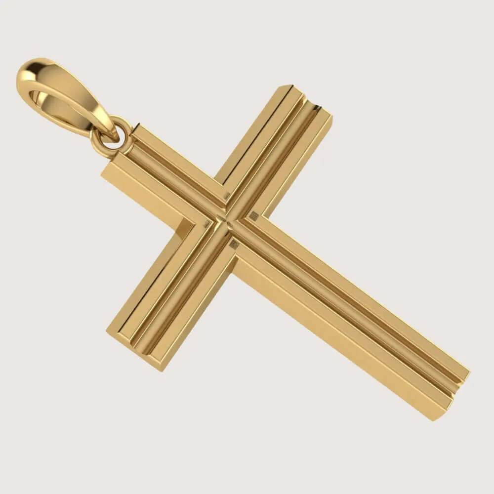 14k Gold Layered Cross Pendant