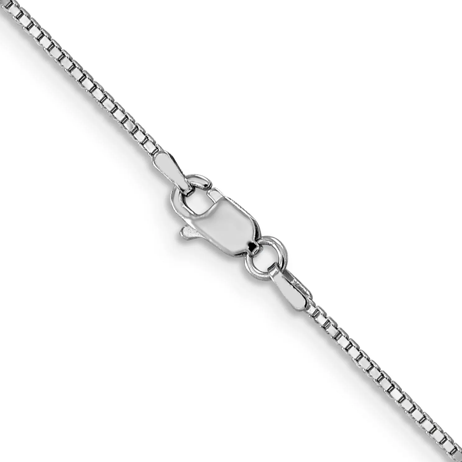 14K White Gold 1 mm Box Chain