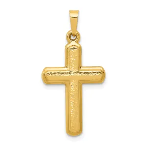 14kYellow Gold Satin Finish Latin Cross Pendant