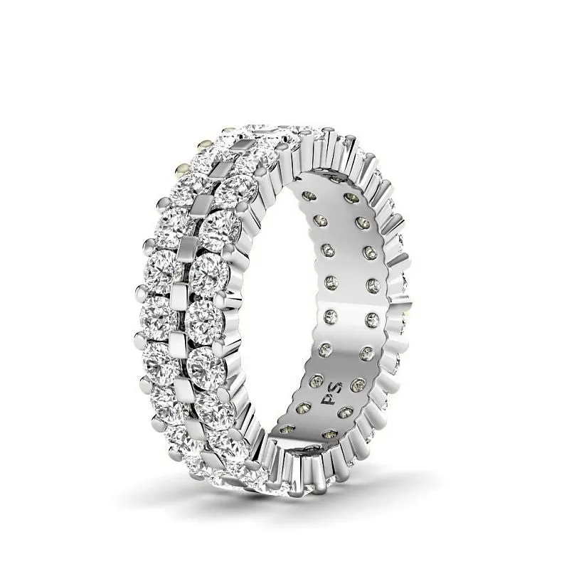 1.50 CT Round Cut Lab Grown Diamonds - Eternity Ring