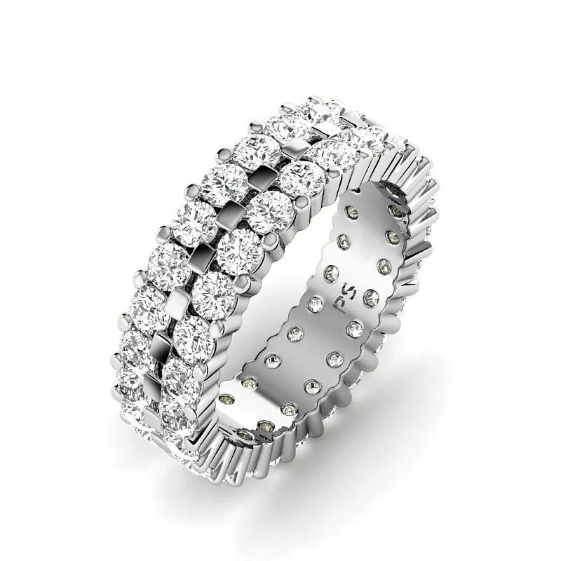 1.50 CT Round Cut Lab Grown Diamonds - Eternity Ring