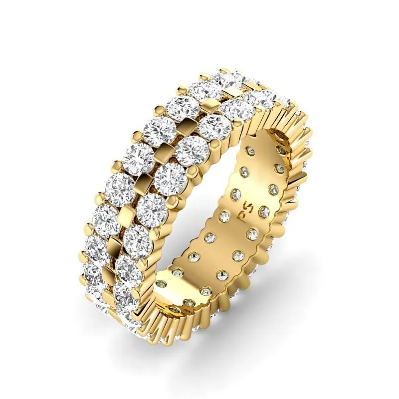 1.50 CT Round Cut Lab Grown Diamonds - Eternity Ring