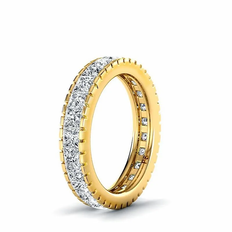 1.90 CT Princess Cut Lab Grown Diamonds - Eternity Ring