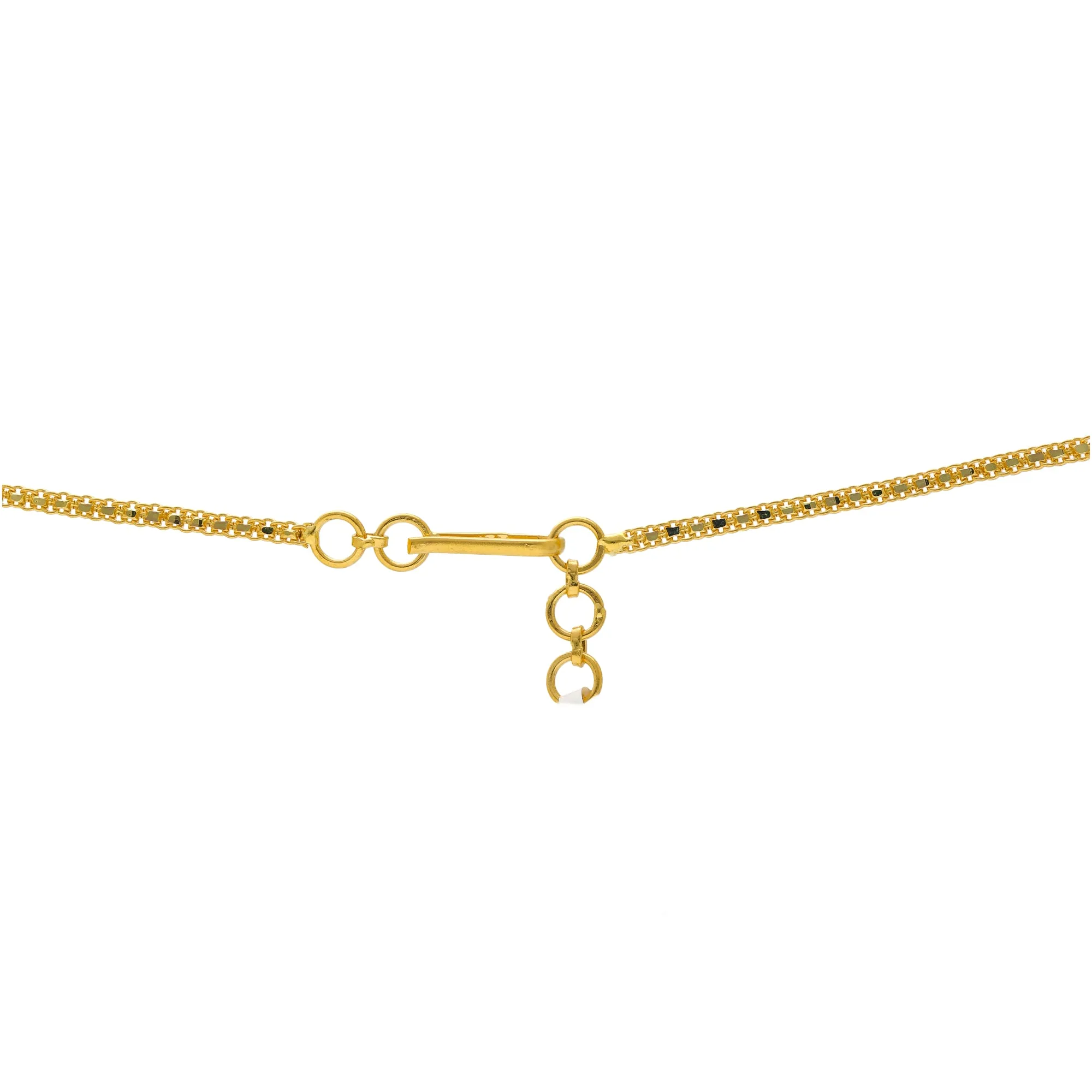 22K Yellow Gold Choker with Emeralds & Pearls (37.2gm)