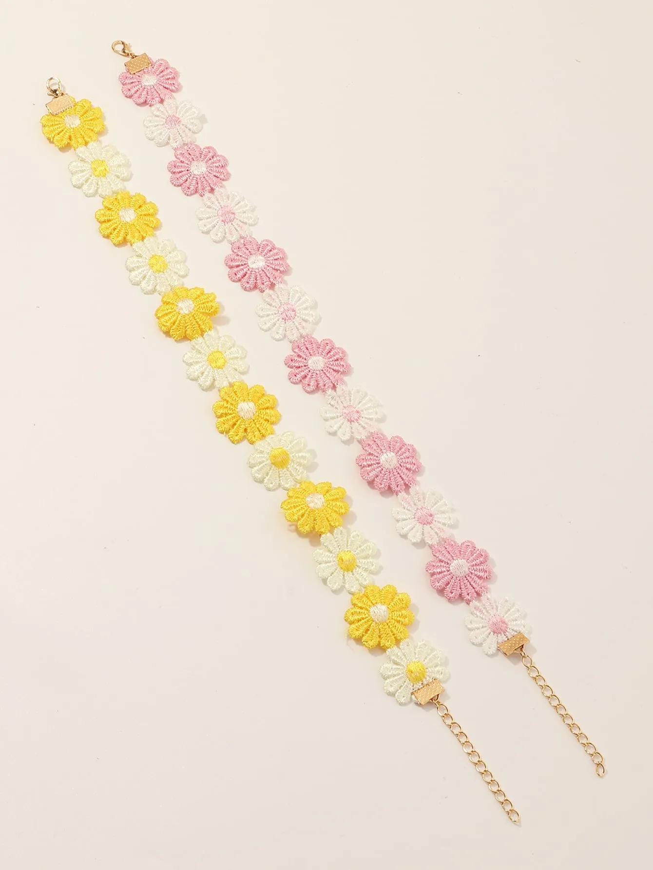 2pcs Girls Lace Flower Choker