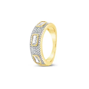 Absolute Jewellery Sparkling Silver & Gold Band