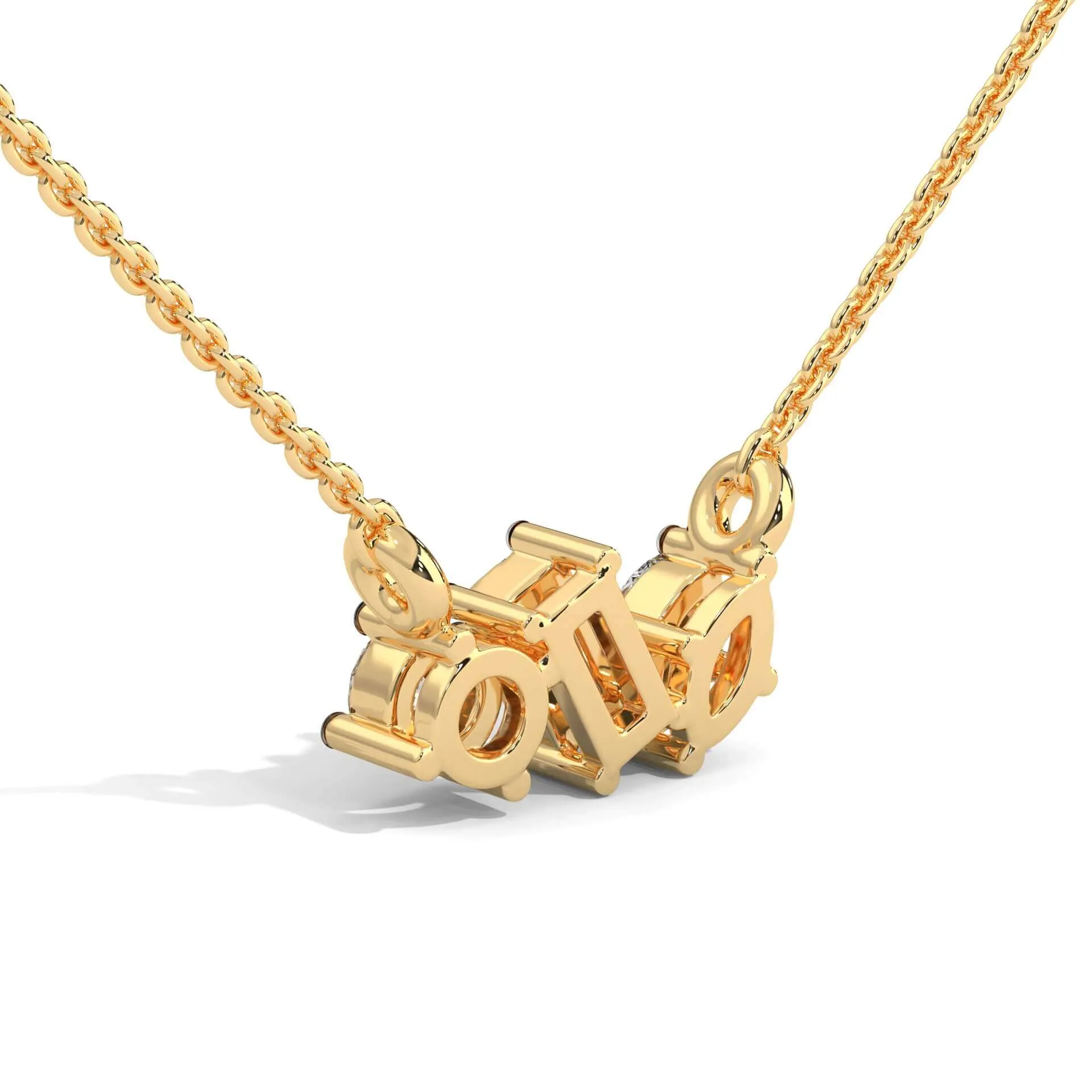 Adelle Solitaire Silver Pendant with Chain | 22KT Gold Vermeil