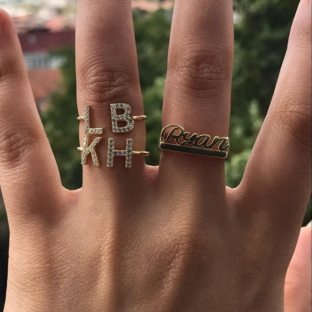 Adjustable Julia Name Ring