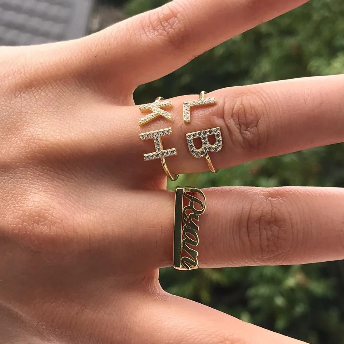 Adjustable Julia Name Ring