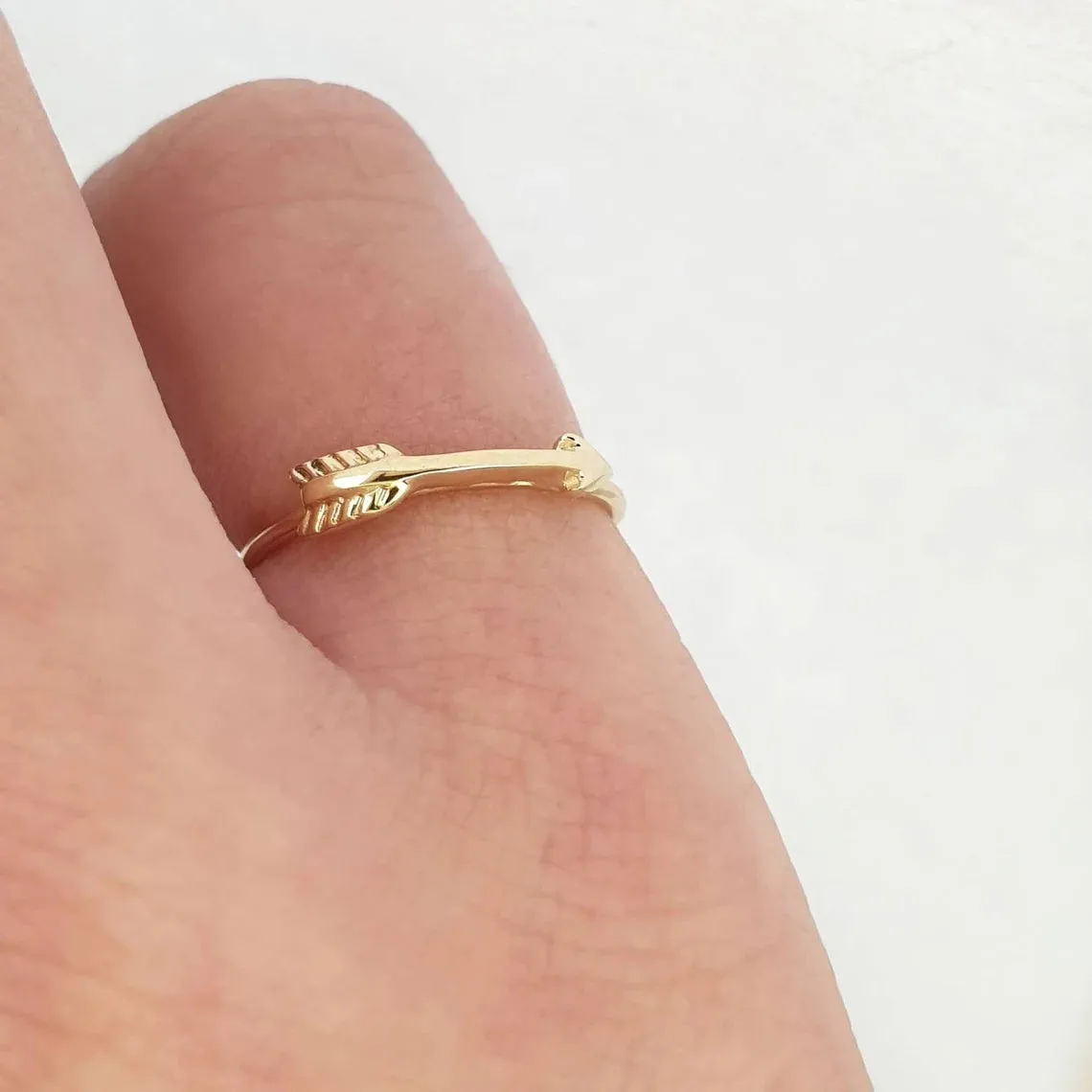 Arrow Ring In Solid Gold