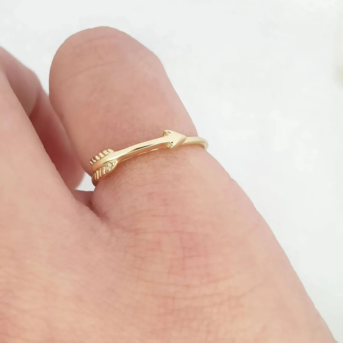 Arrow Ring In Solid Gold