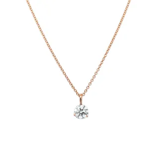 Beeghly & Co. Rose Gold Solitaire Diamond Pendant