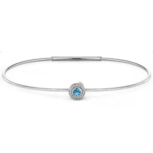 Birth Gems Blue Topaz Bangle