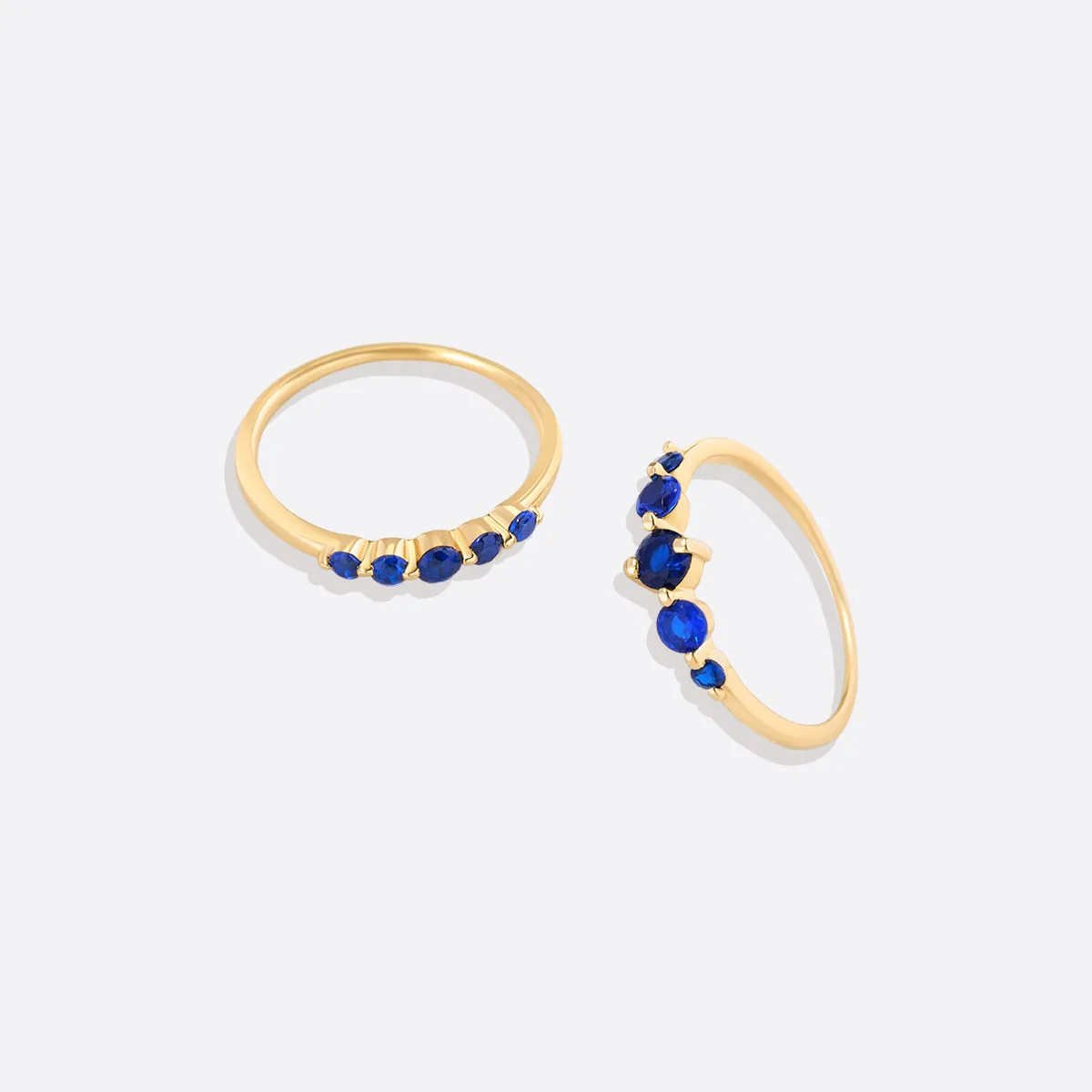 Birthstone Stacking Ring Set