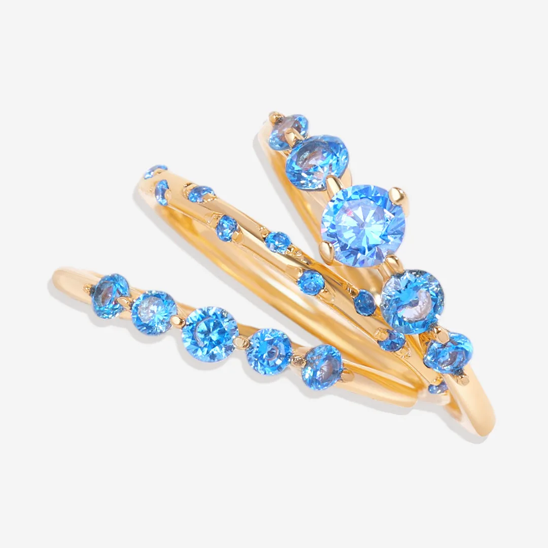 Birthstone Stacking Ring Set