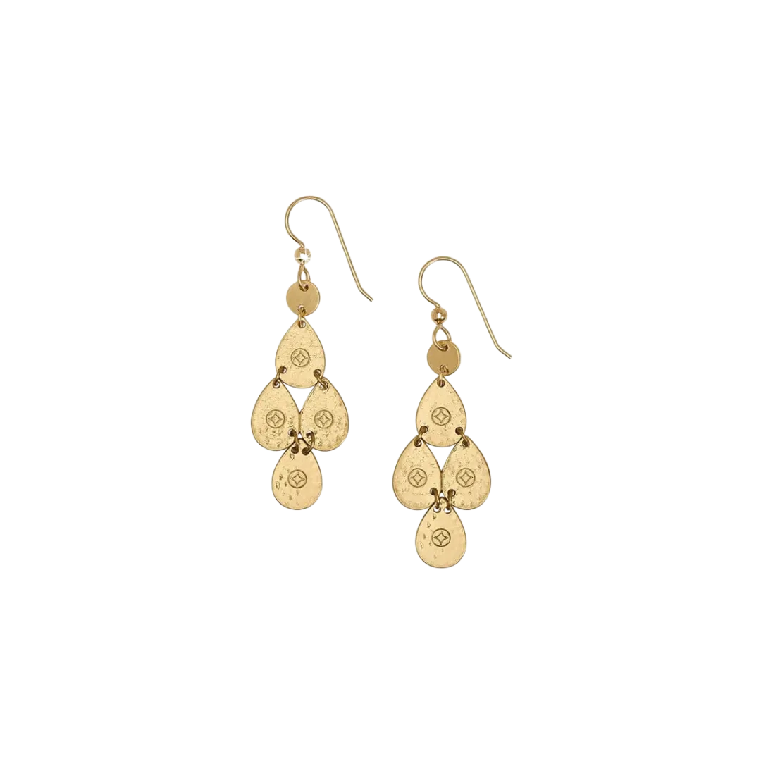 Brighton Women's Palm Canyon Small Teardrop French Wire Gold Earrings