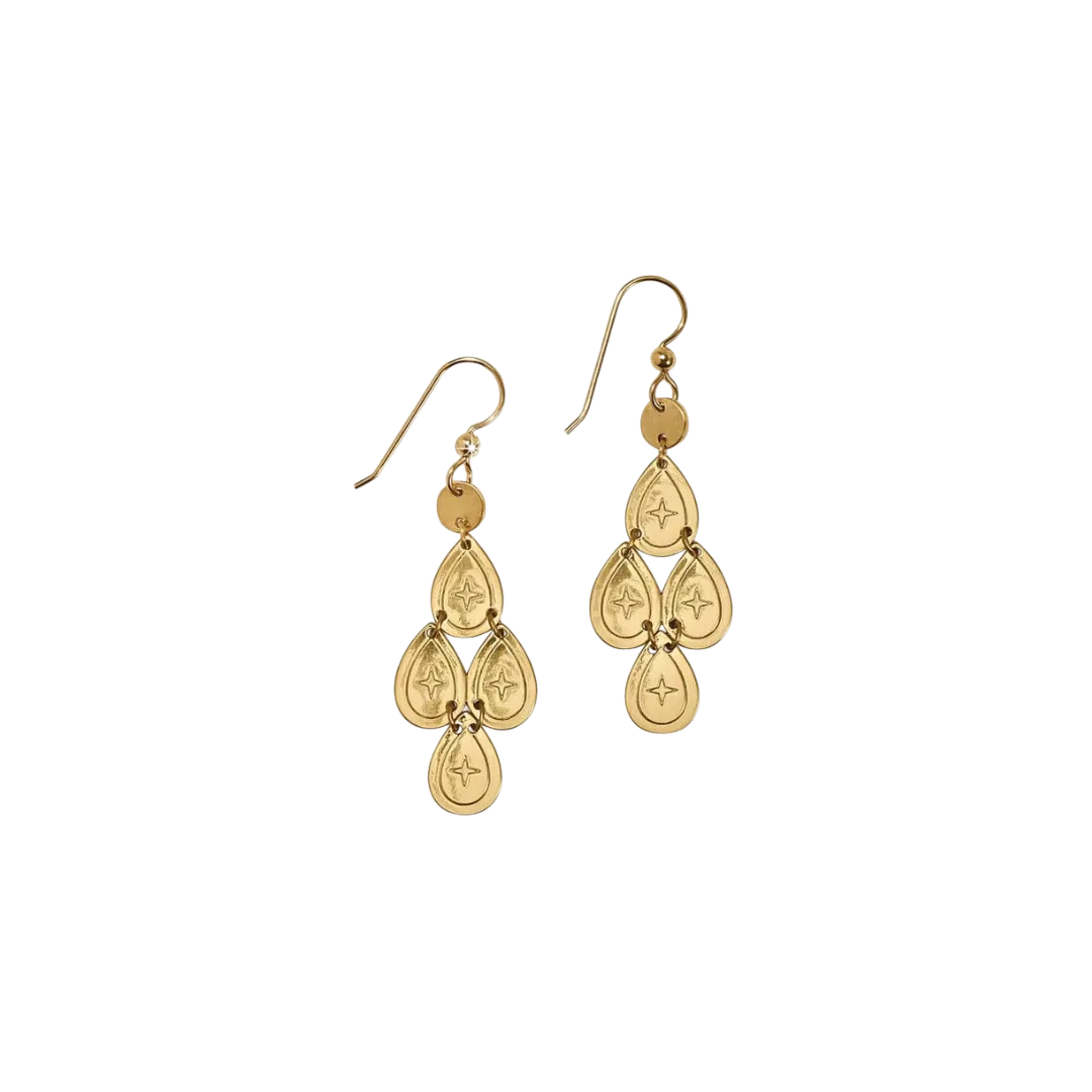 Brighton Women's Palm Canyon Small Teardrop French Wire Gold Earrings