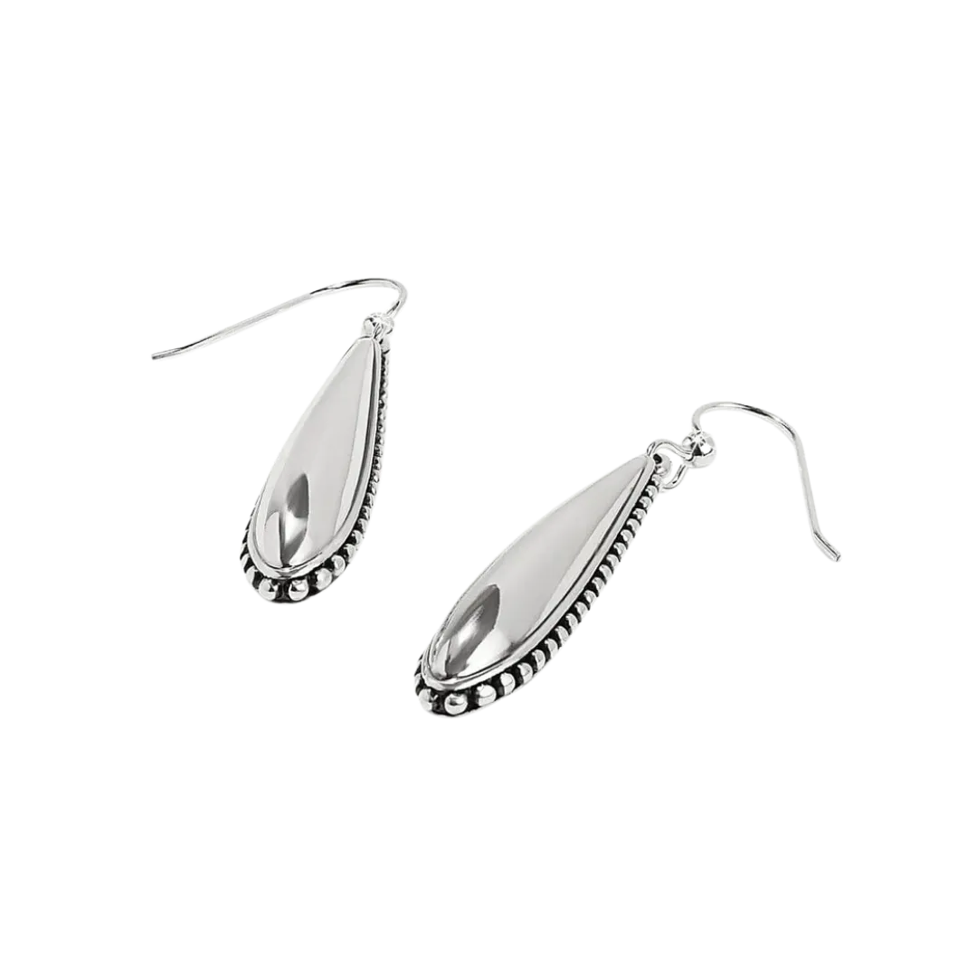 Brighton Women's Pretty Tough Small Droplet French Wire Silver Earrings