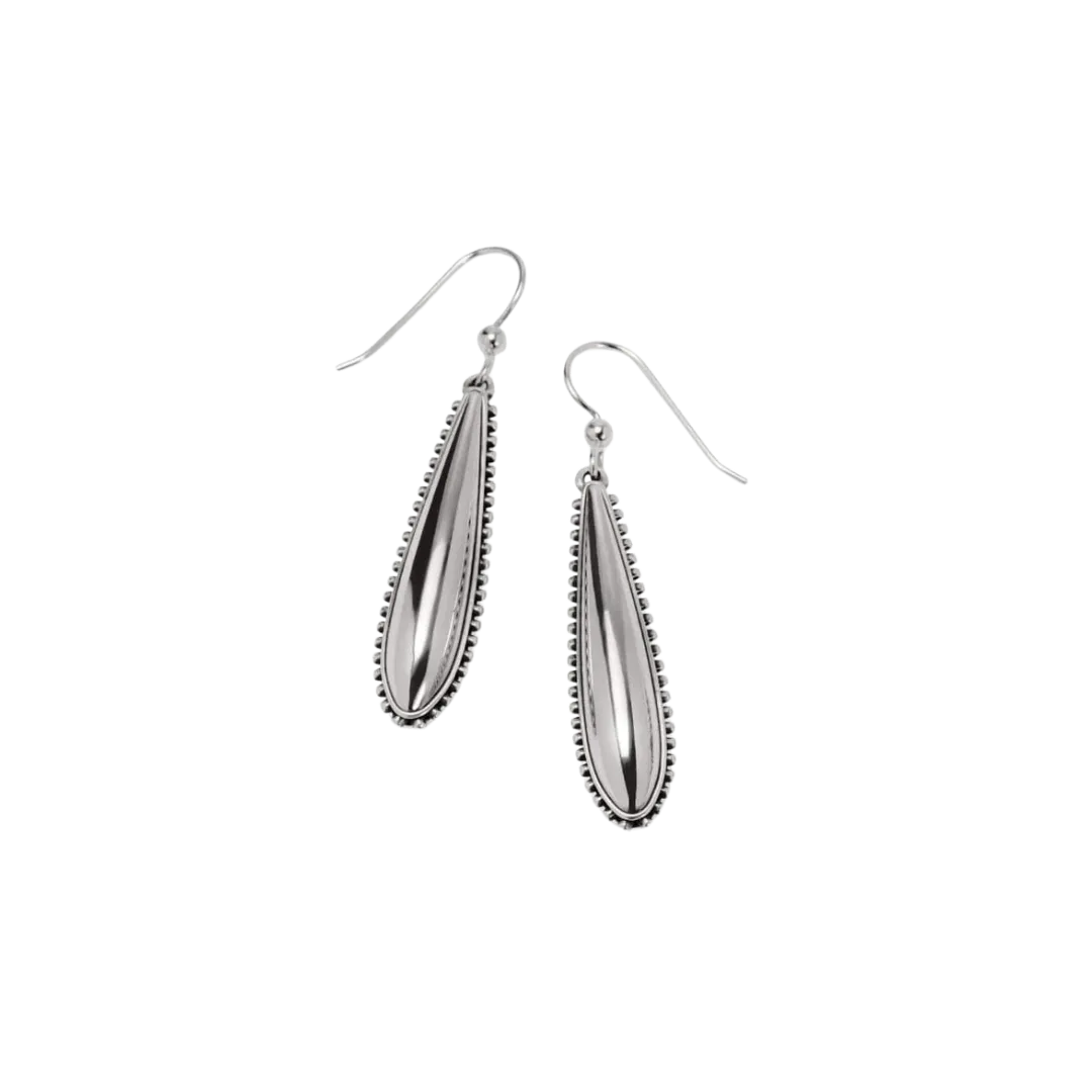 Brighton Women's Pretty Tough Small Droplet French Wire Silver Earrings