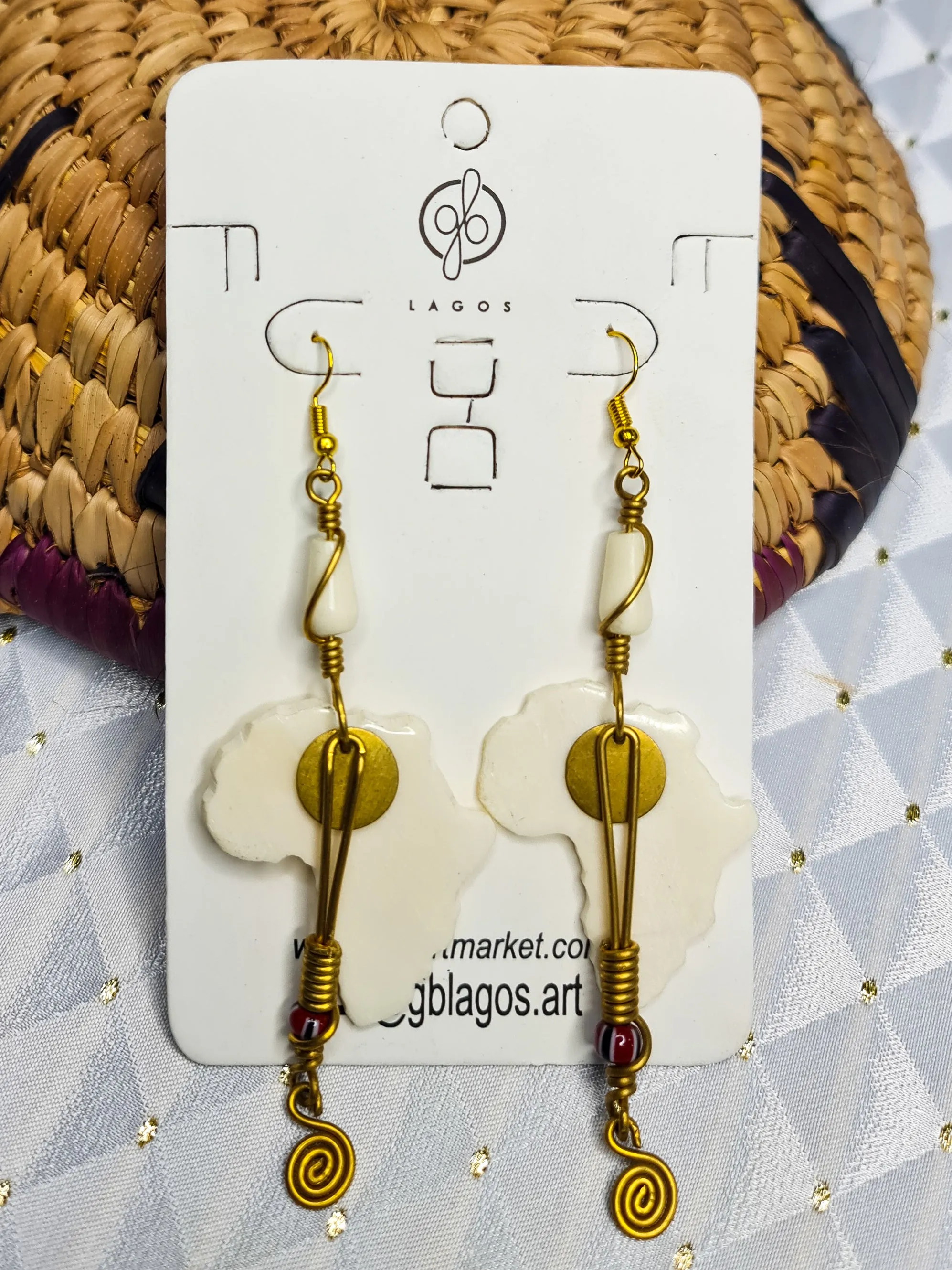 Brite Africa Bone Earrings