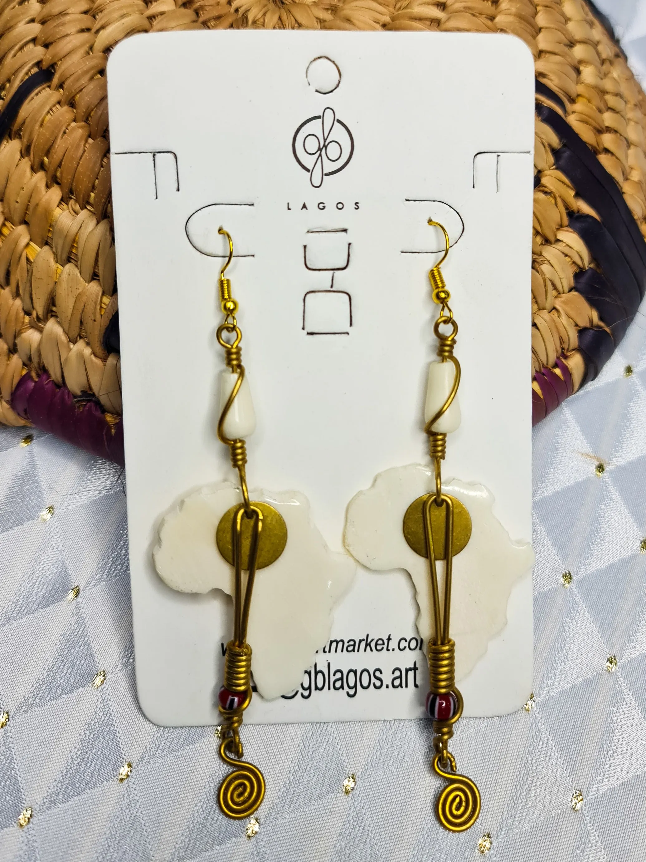 Brite Africa Bone Earrings