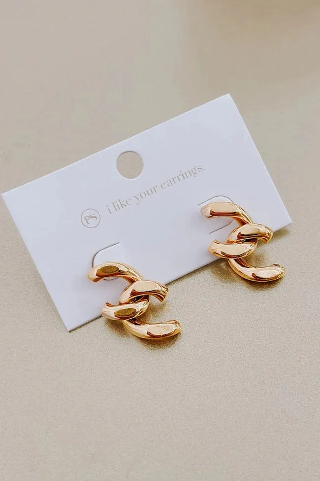 Broken Chain Link Waterproof Earrings