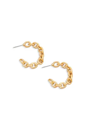 Cable Chain Mini Hoop Earrings