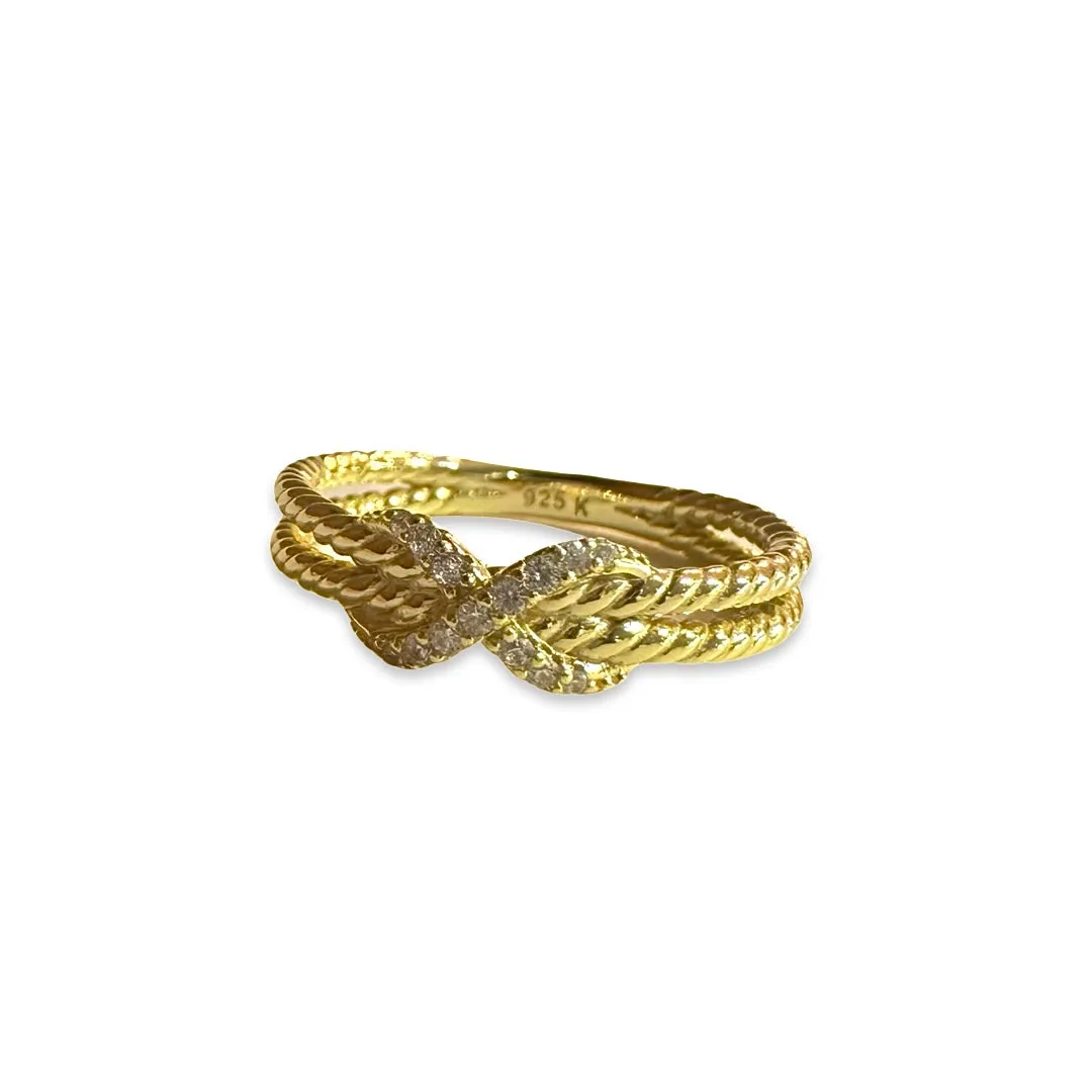 Christyna X Rope Twist Ring