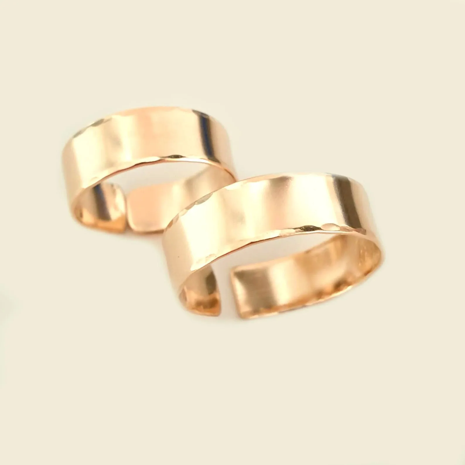 Chunky Ring - Secret Message Text Engraved Ring in Gold Filled 14K