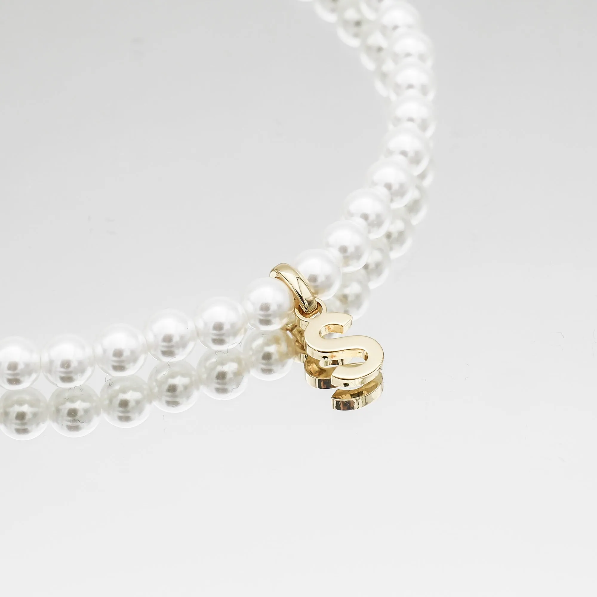 Classic Pearl Initial Necklace