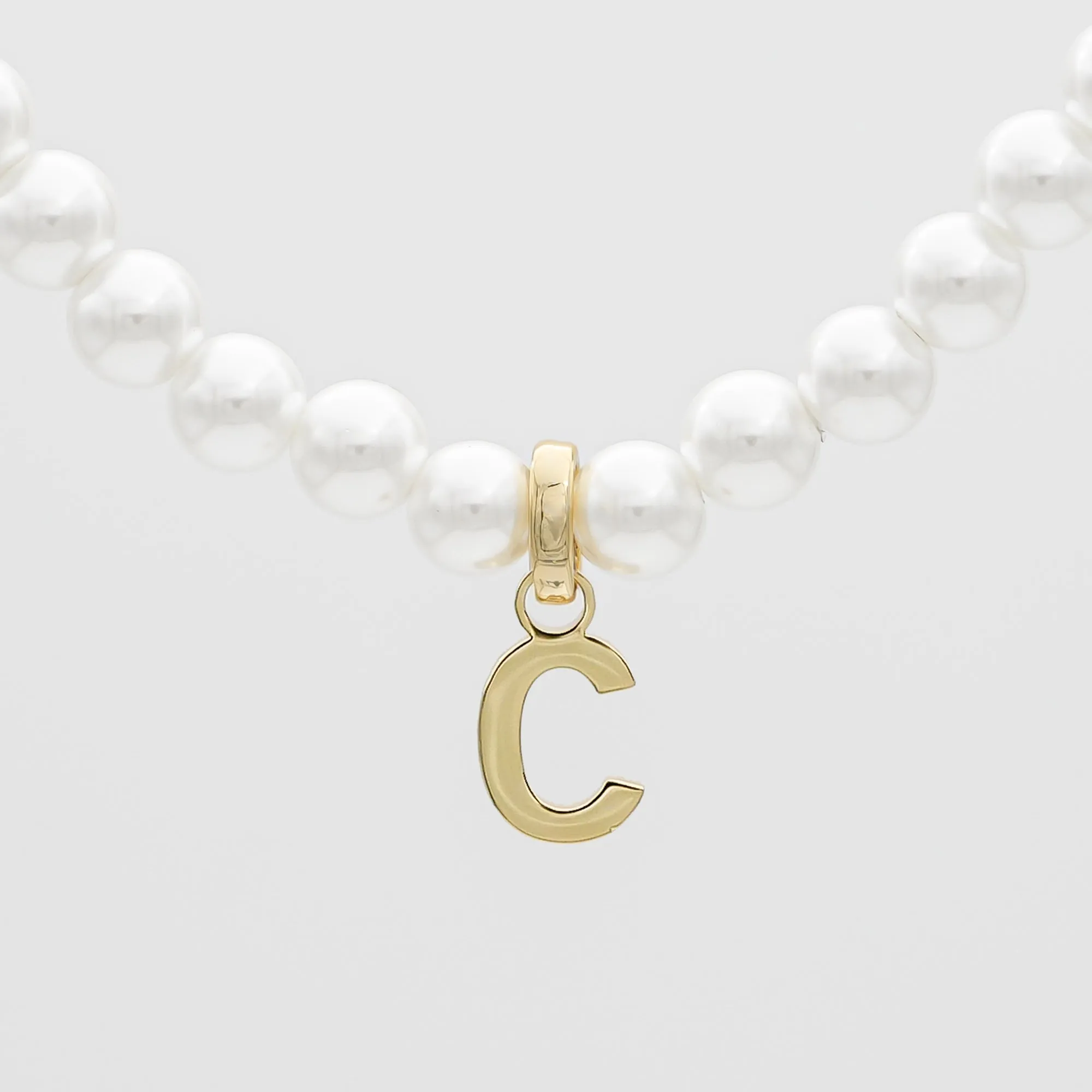 Classic Pearl Initial Necklace