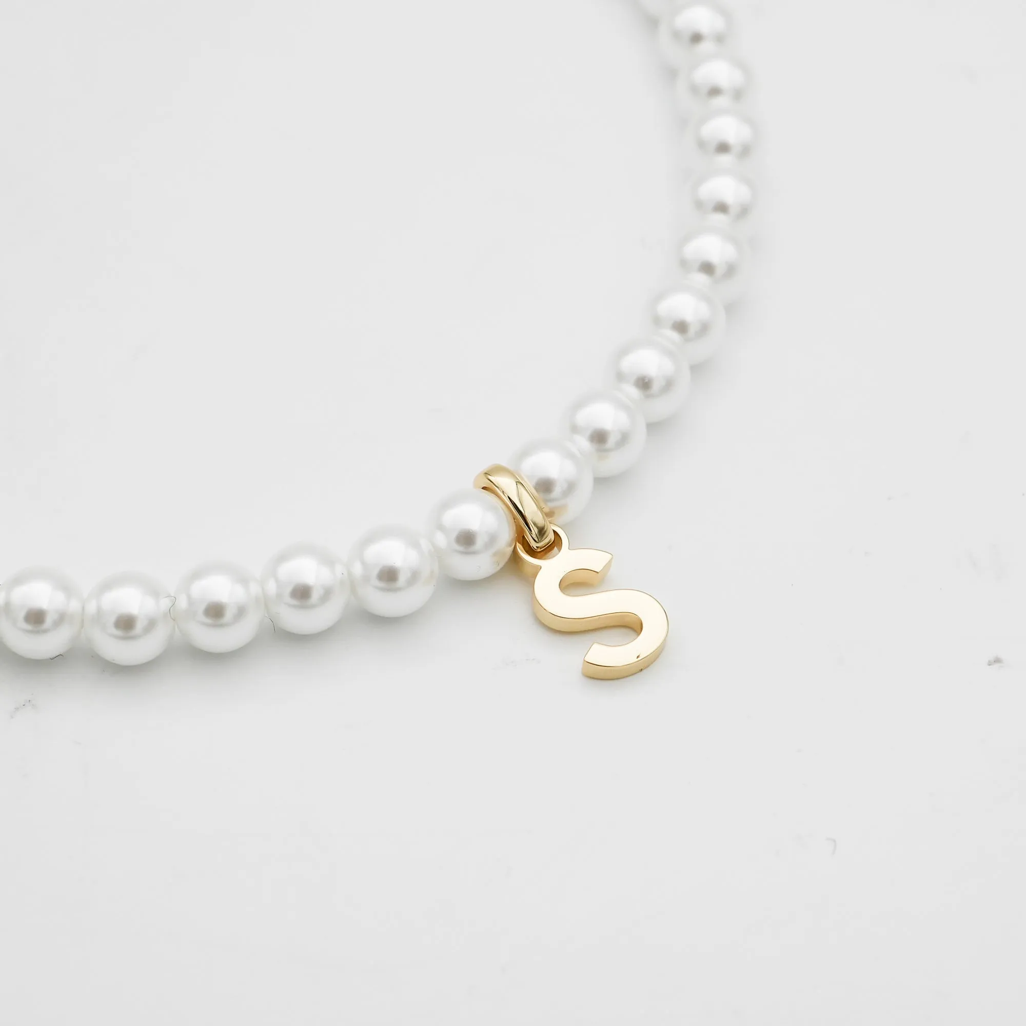 Classic Pearl Initial Necklace