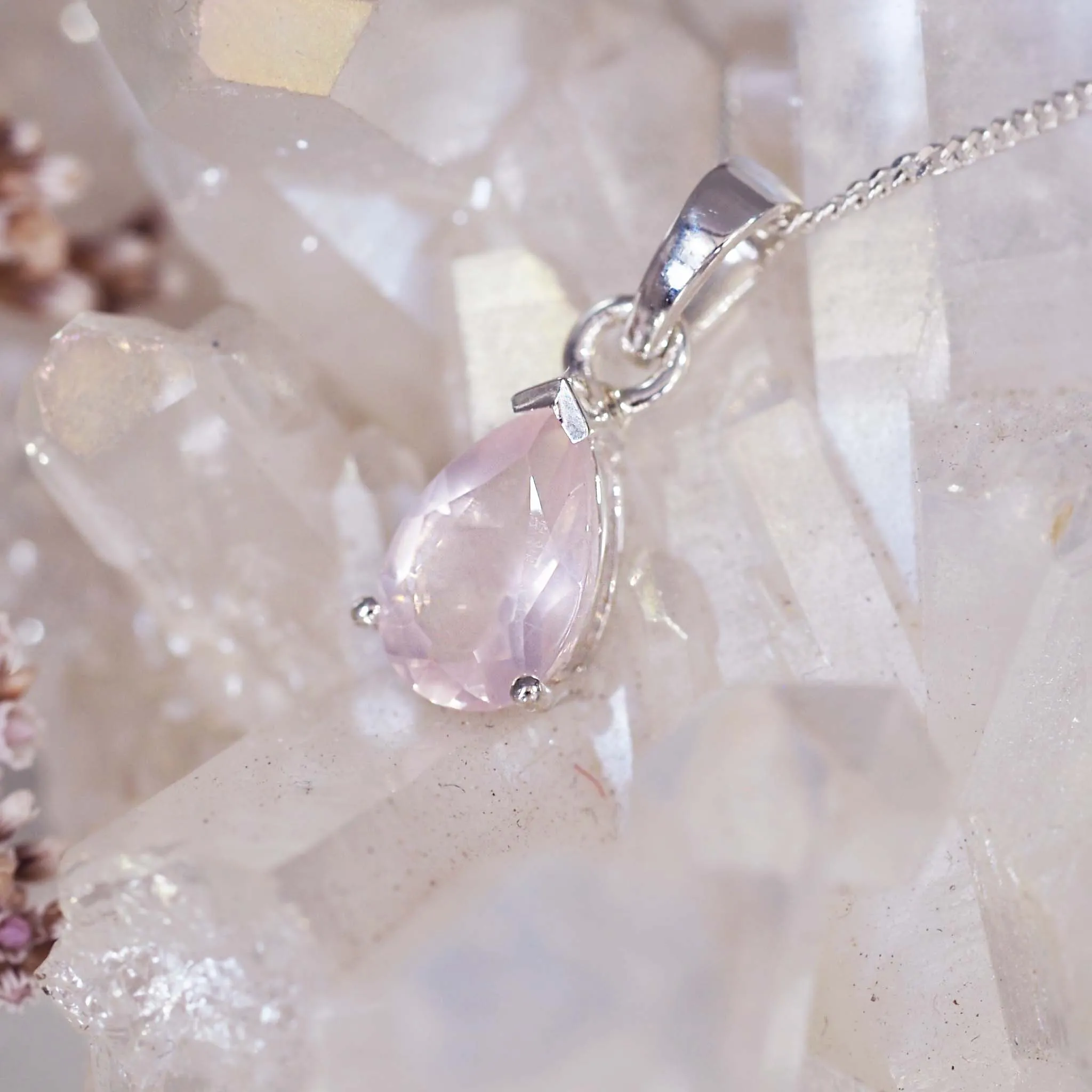 Classic Rose Quartz Necklace