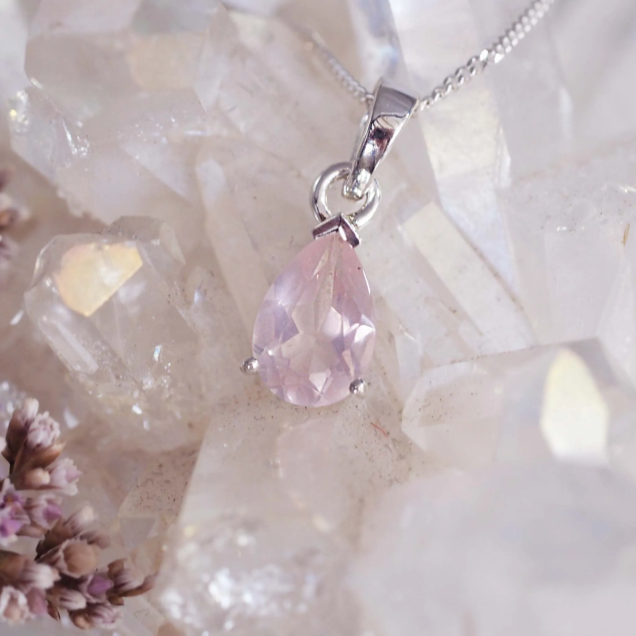 Classic Rose Quartz Necklace