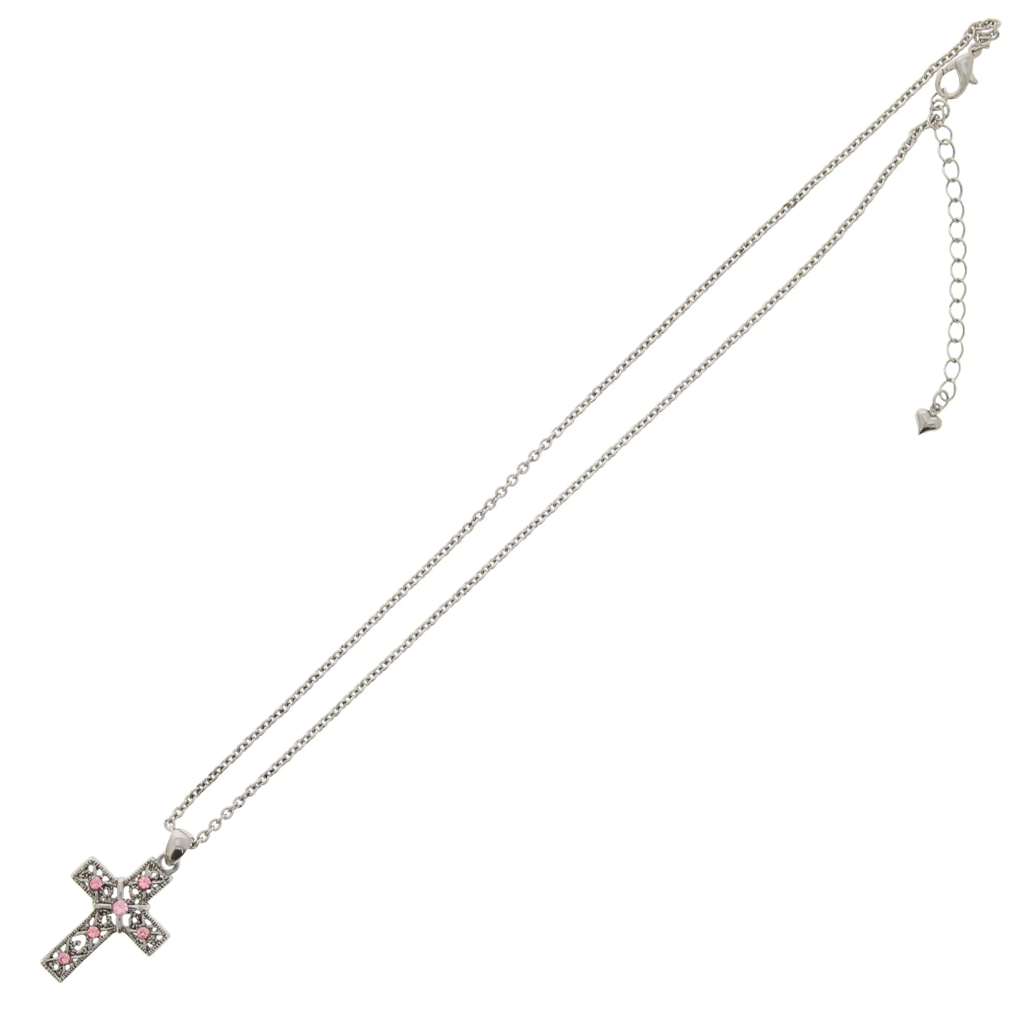 Crystal Stone Cross Necklace