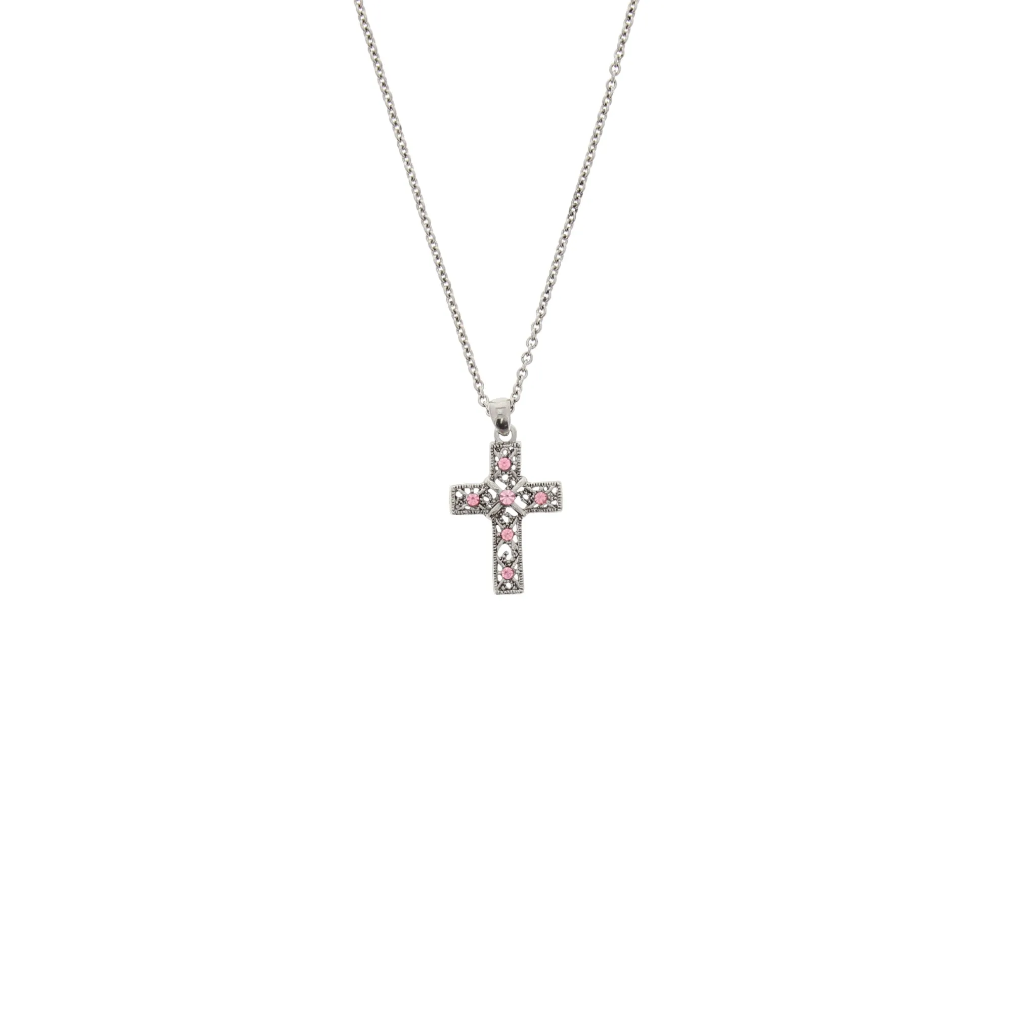 Crystal Stone Cross Necklace