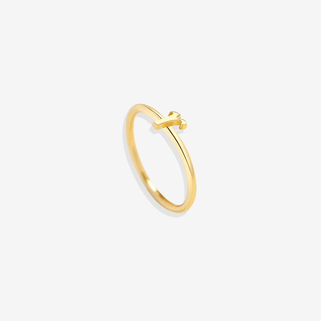 Dainty Stacking Letter Ring