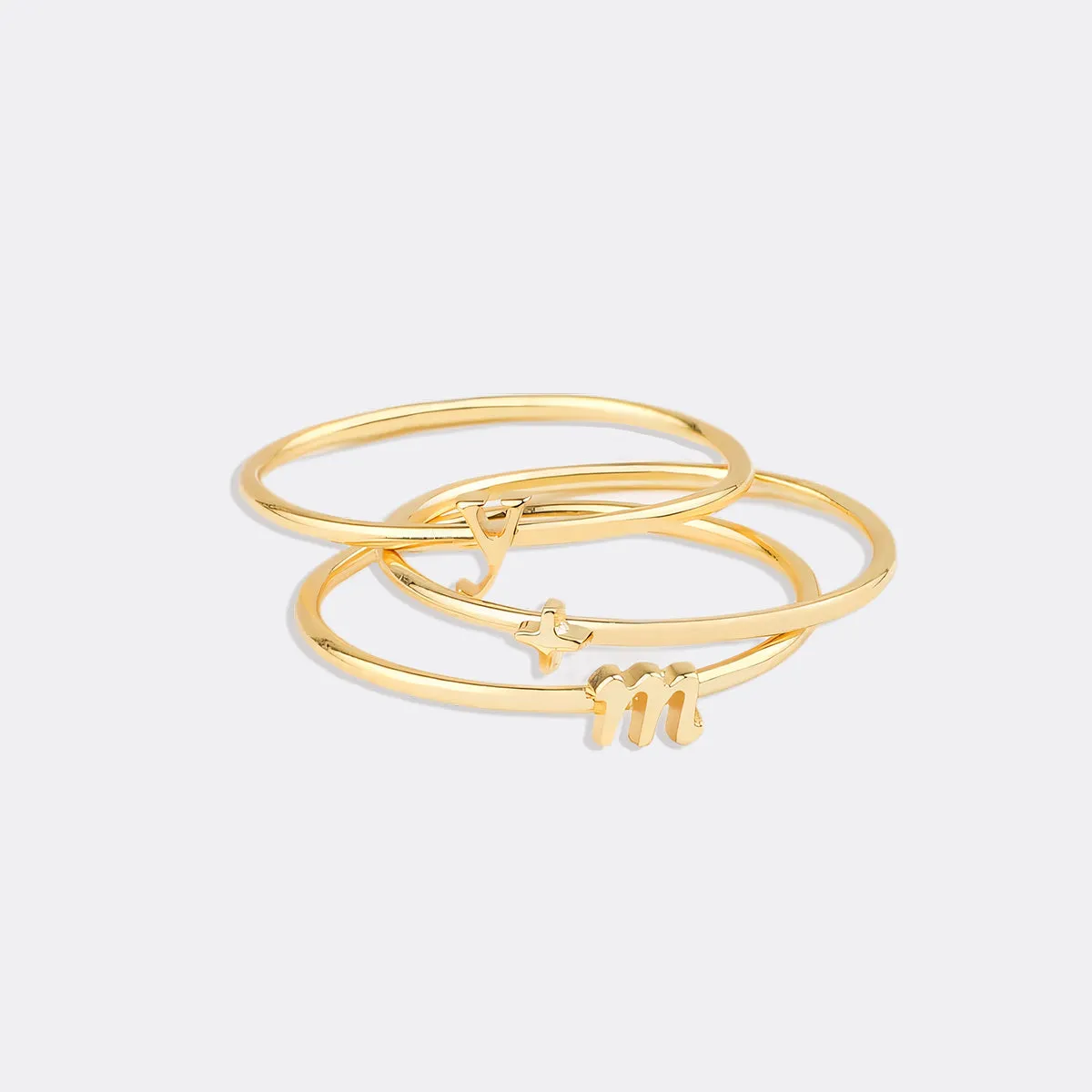 Dainty Stacking Letter Ring