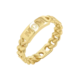 Engravable Cuban Link Ring