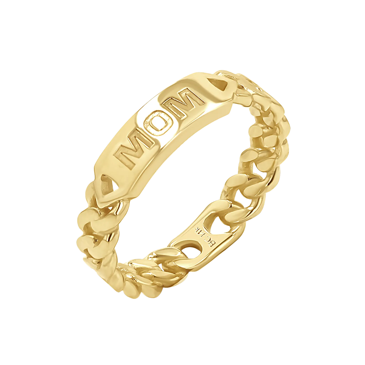 Engravable Cuban Link Ring