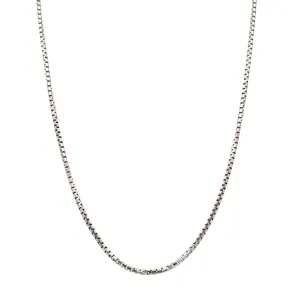 Estate 14K White Gold 1.10mm Box Chain Necklace