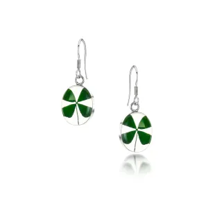 Four Leaf Clover Earrings by Shrieking Violet® Good luck gift for her!