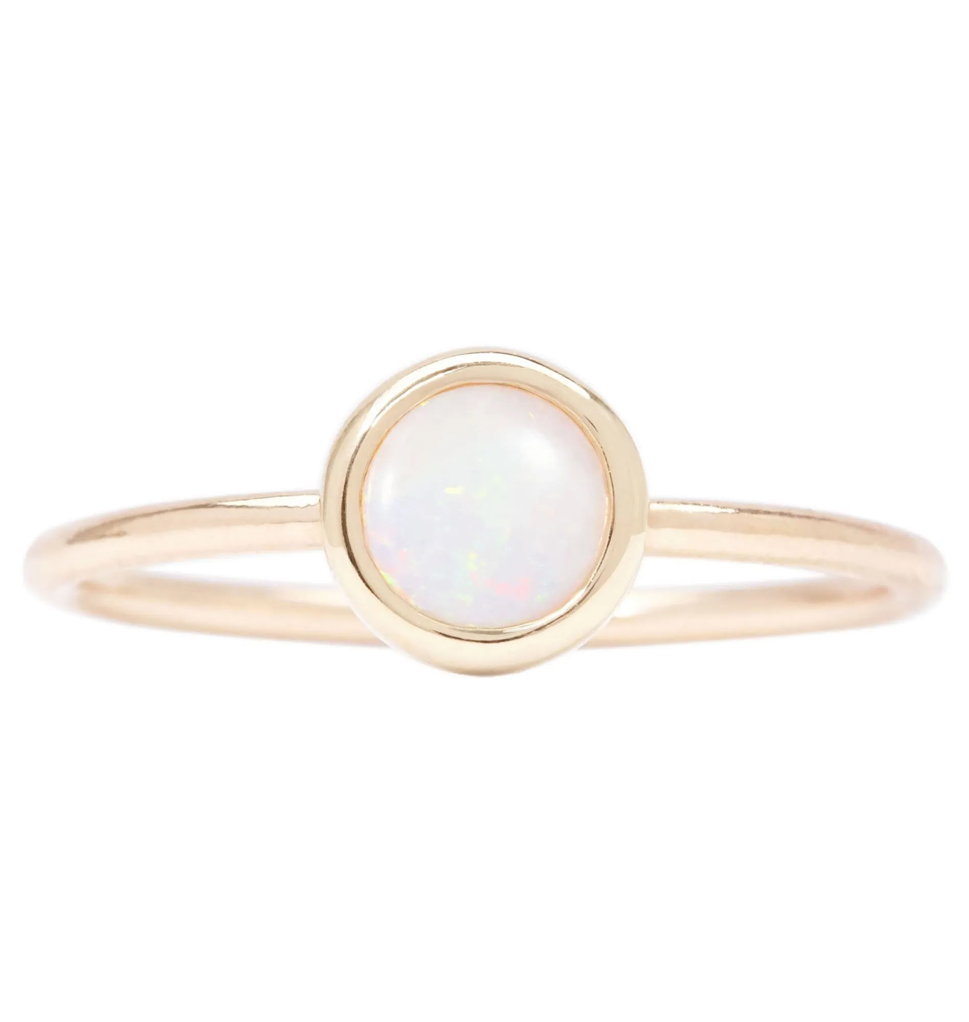 Gemstone Stacking Ring With Opal