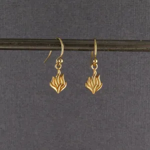 Gold Flame Earrings